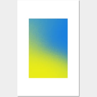 yellow to blue gradient Posters and Art